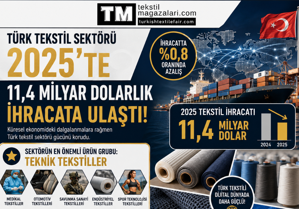 Türkiye Tekstil Sektörü 2025’te 11,4 Milyar Dolarlık İhracata Ulaştı: Teknik Tekstiller Yükselişte
